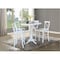 International Concepts Round 36 in Rd Extension Dining Table 40.9 inH, 4 X-Back Bar Height Stools, White, 36 in W, 48 in L K08-36RXT-27B-6133-4 - alternate 2